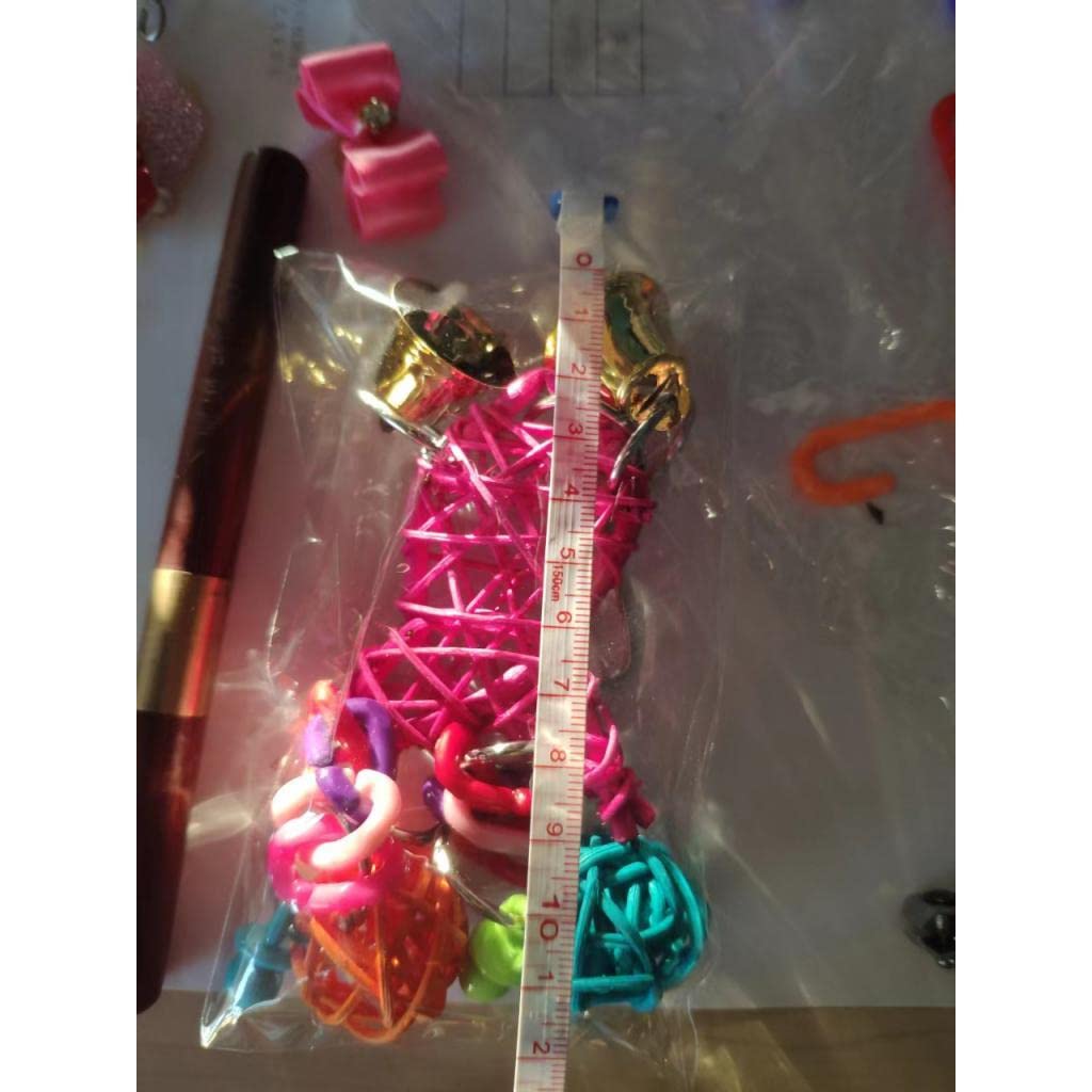 CALANDIS™ 4xParrot Cage Hanging Toys Birds Chewing Bite Training Budgie Activity Bells | Toys | Bird Supplies-image-9