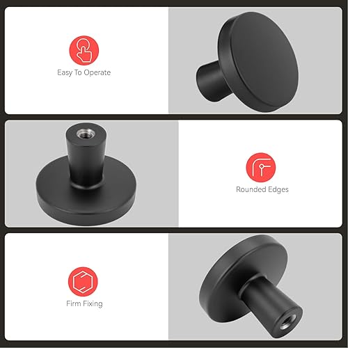 Miniatura 4 de homdiy HD5310 - Tiradores macizos redondos, cajones, puertas, alacenas, etc. herrajes para muebles