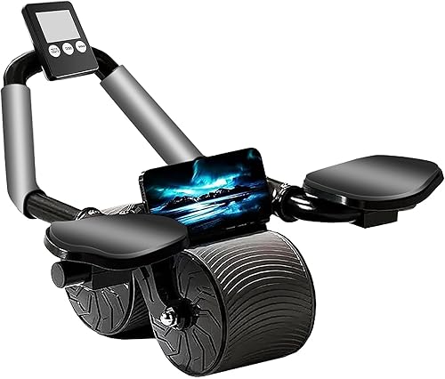 Rueda de rodillo abdominal con soporte de codo Rebote automático Rueda abdominal Dolly Core Fortalecimiento Entrenador Fitness Entrenamiento del