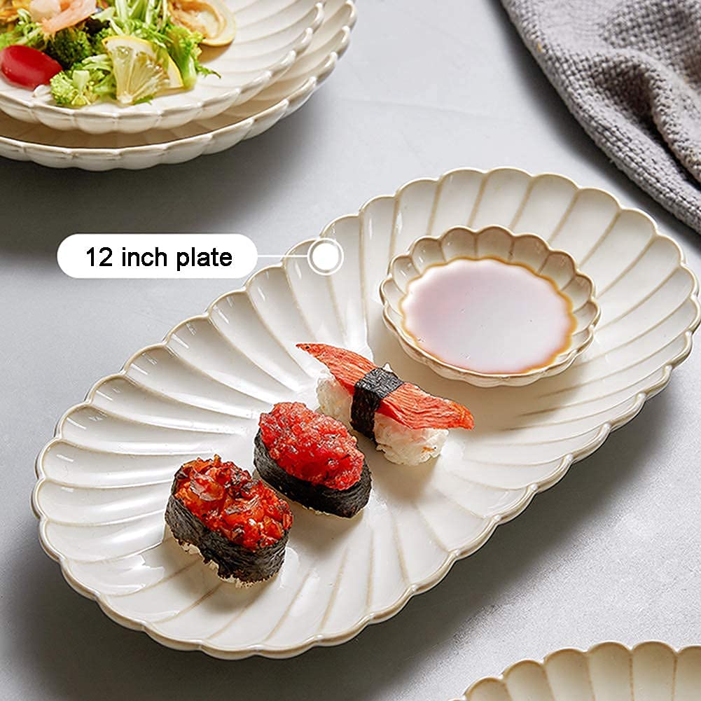 H3TF5J Zestaw stołowy porcelanowy, mikrofalowe i zmywarki Safe, 26 kawałków białego ceramicznego zastawy stołowej, zestaw do jadalni dla 4-6 osób, prezent ślubny parapet