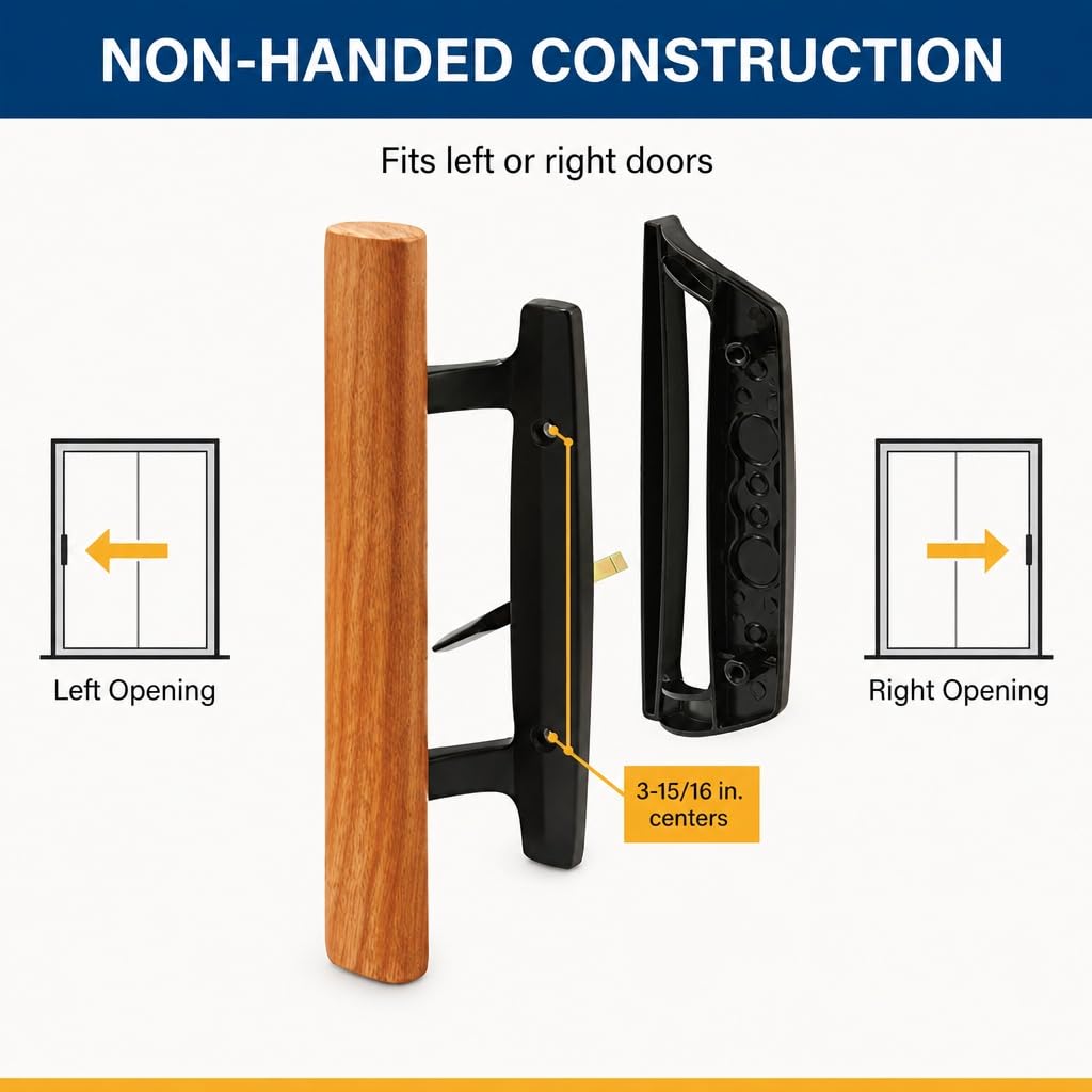 Prime-Line C 1131 Sliding Glass Door Handle Set, 3-15/16