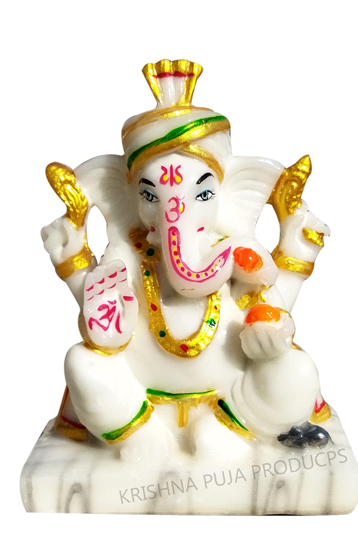 Buy Krishna Puja Products Lord Ganesh Idol Bhagwan Ganesh Murti for Housewarming PAGRI