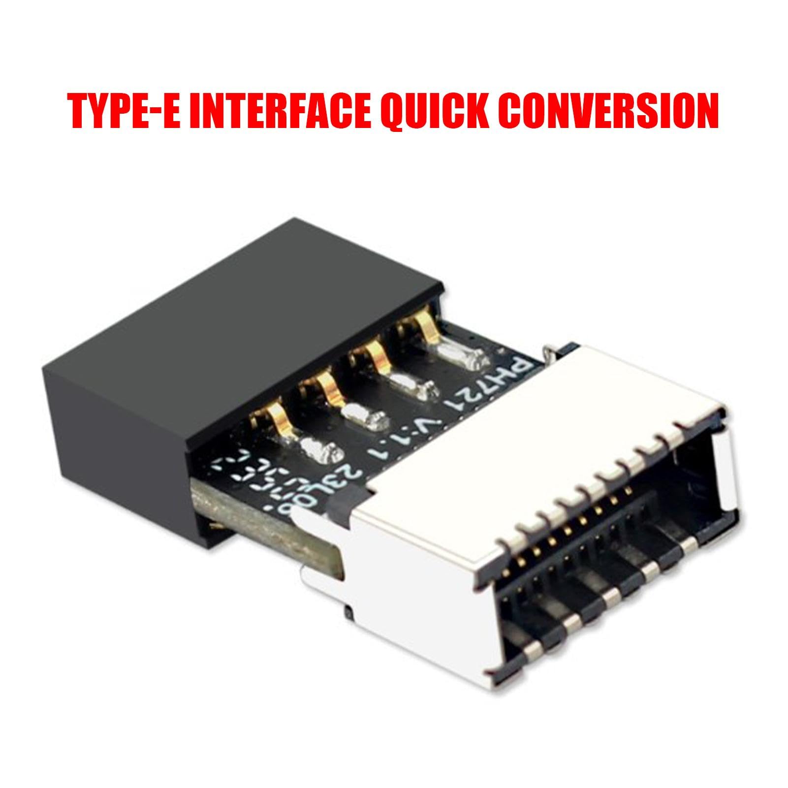 Adattatore interno della scheda madre Convertore femmina USB 2.0 da 9 pin a 3.1 tipo E (chiave A) per estendere le porte USB C sul pannello frontale del PC  7