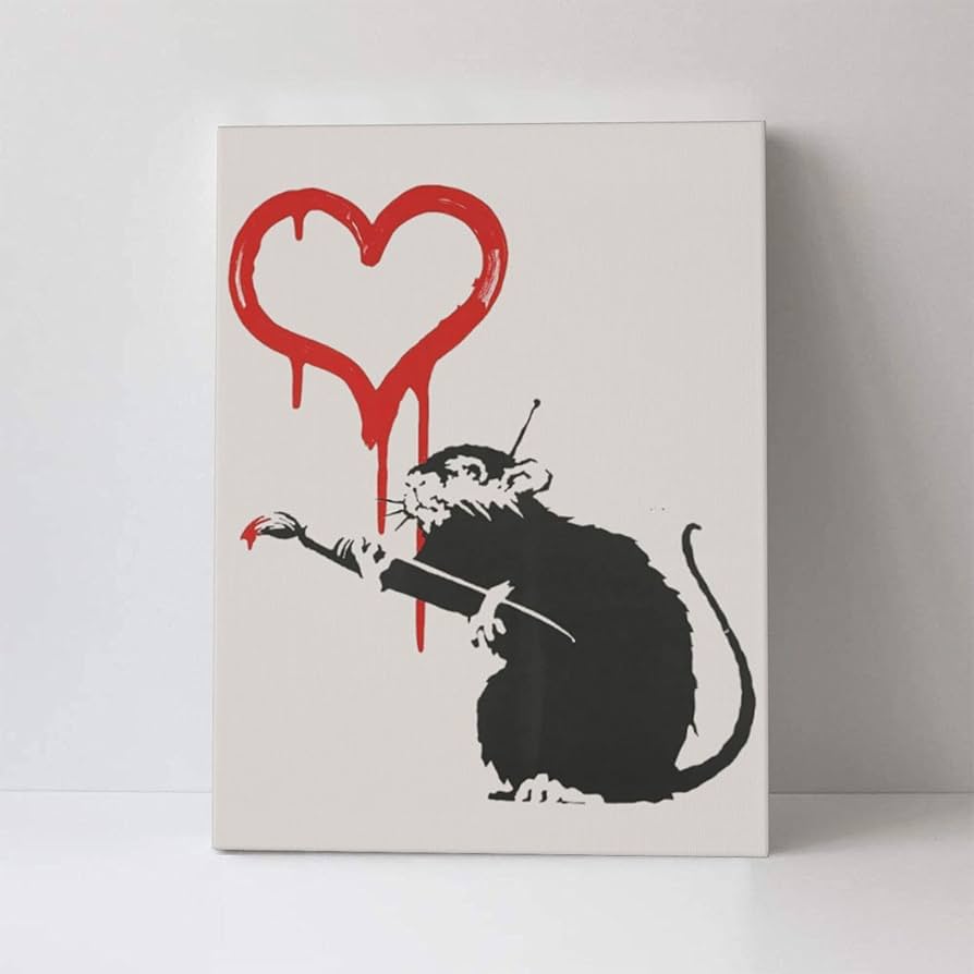 Amazon.co.jp: アートパネル バンクシー Banksy ネズミ アート