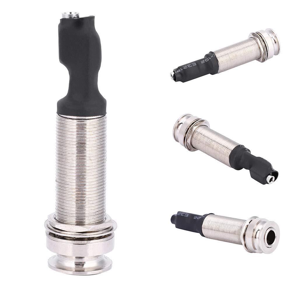 Adapter do gniazd pickup piezo, 6,35 mm wyjście 2,5 mm wejście Jack końcówki gitarowej Upgrade akcesoria do gitary akustycznej Wbudowany pręt Piezo Pickup Akcesoria do czujników dźwięku
