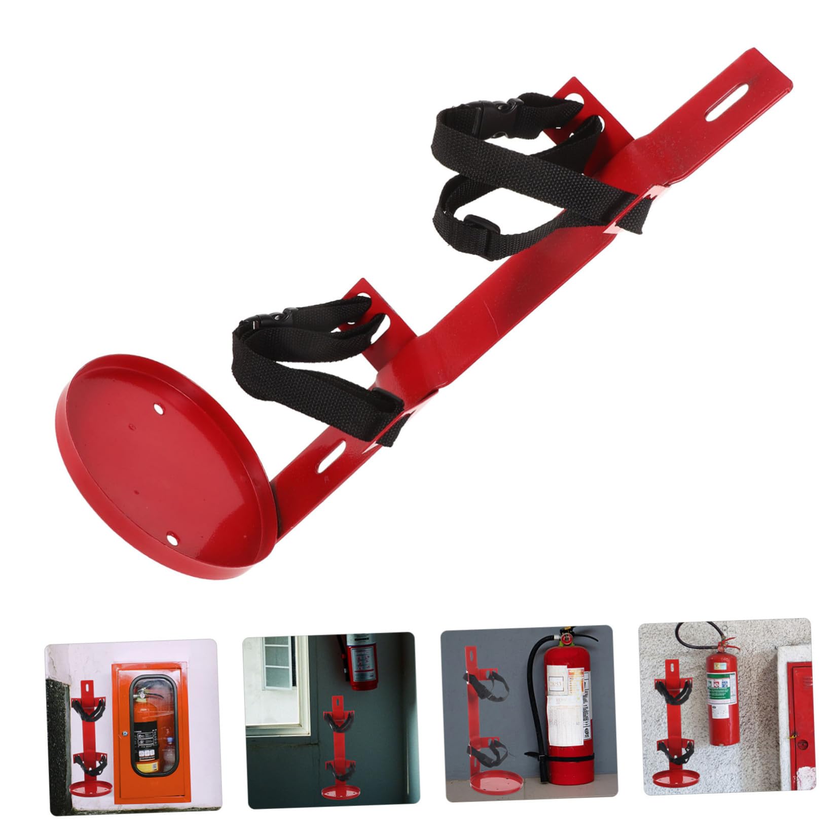 NOLITOY Soporte para de Alta Resistencia Incendios Extintor y Correa de Fijación Fiable Diseño Versátil de Hierro y Tela para Mayor Seguridad Autobuses