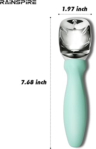 Vista 39 de Rainspire Cuchara de helado de acero inoxidable con mango cómodo, cuchara de helado resistente, pala para helado, ideal para cucharas de helado duro
