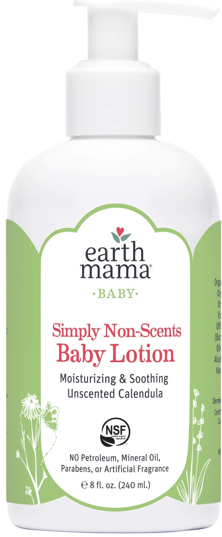Earth Mama Natural Simply-Scents Baby Lotion with Organic Calendula, 8-Fluid Ounce