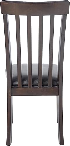 Miniatura 5 de Signature Design - Juego de sillas y mesa de comedor (juego de 2) + mesa rectangular, color marrón oscuro