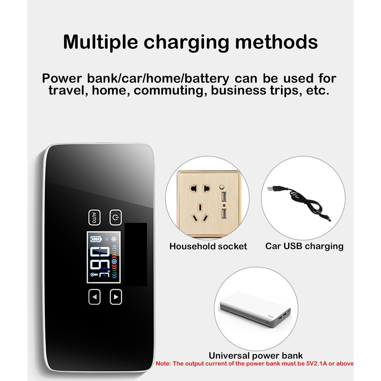 Etui podróżne na insulinę, ładowana przez USB, mini lodówka na leki z wyświetlaczem LED temperatury, do długopisów insulinowych