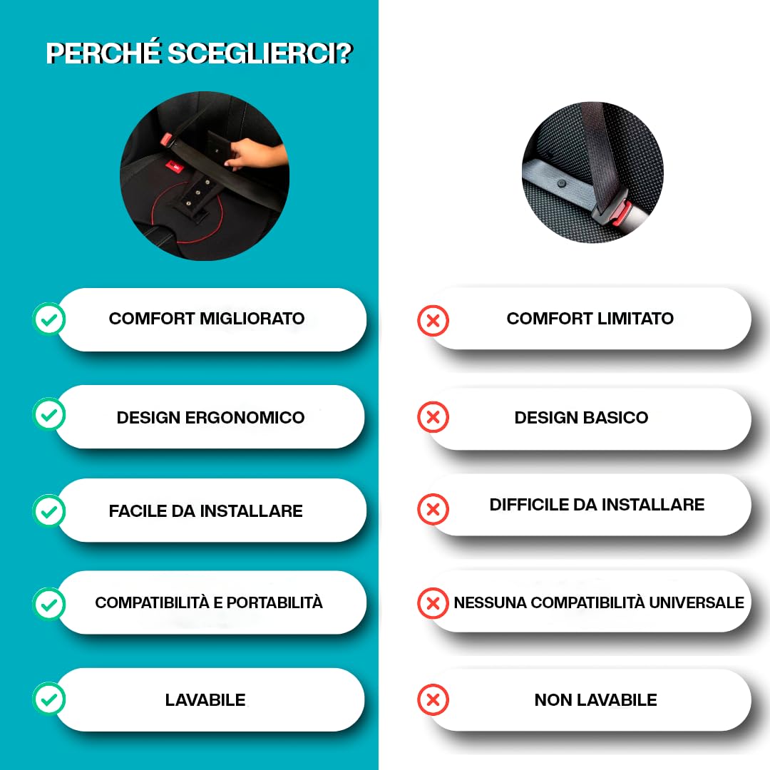 Baby Safe Cuscino Gravidanza per Auto – Cuscino Sedile per Donna Incinta con Guida per Cintura di Sicurezza – Posizione Più Comoda della Cintura – Regolabile – Lavabile – Nero