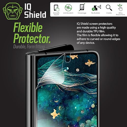 Miniatura 3 de IQShield Protector de pantalla compatible con Google Pixel Fold 5G (paquete de 2) película de TPU transparente antiburbujas