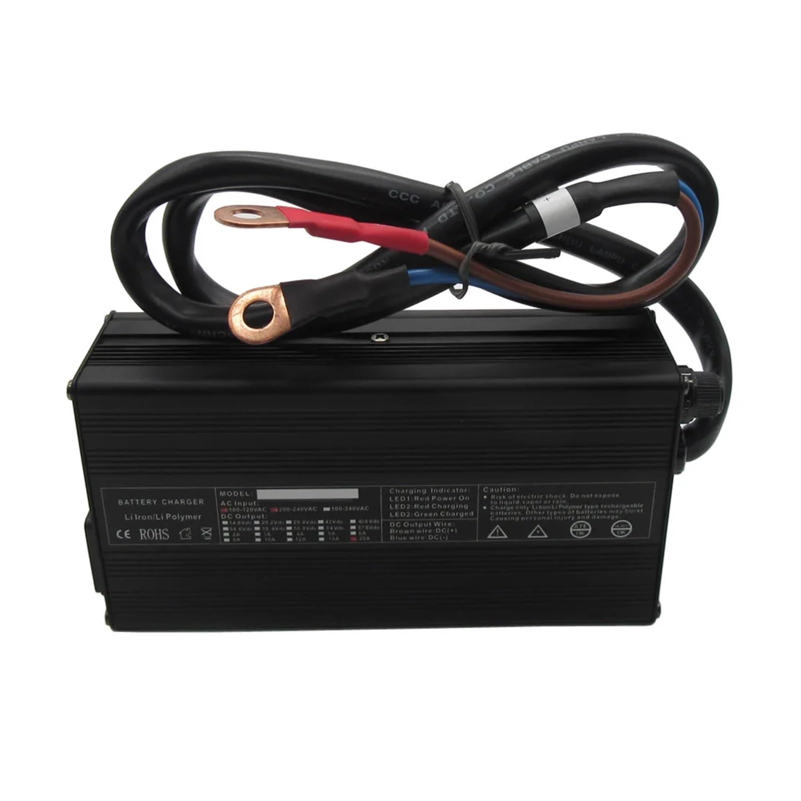 Chargeur Rapide de Batterie au Lithium 14.6V 20A LiFePO4 for 4S 12V 14.4V LFP Voiture de Tourisme RV Stockage d'énergie Fer Phosphate Bateria (Color : Alligator Clip)