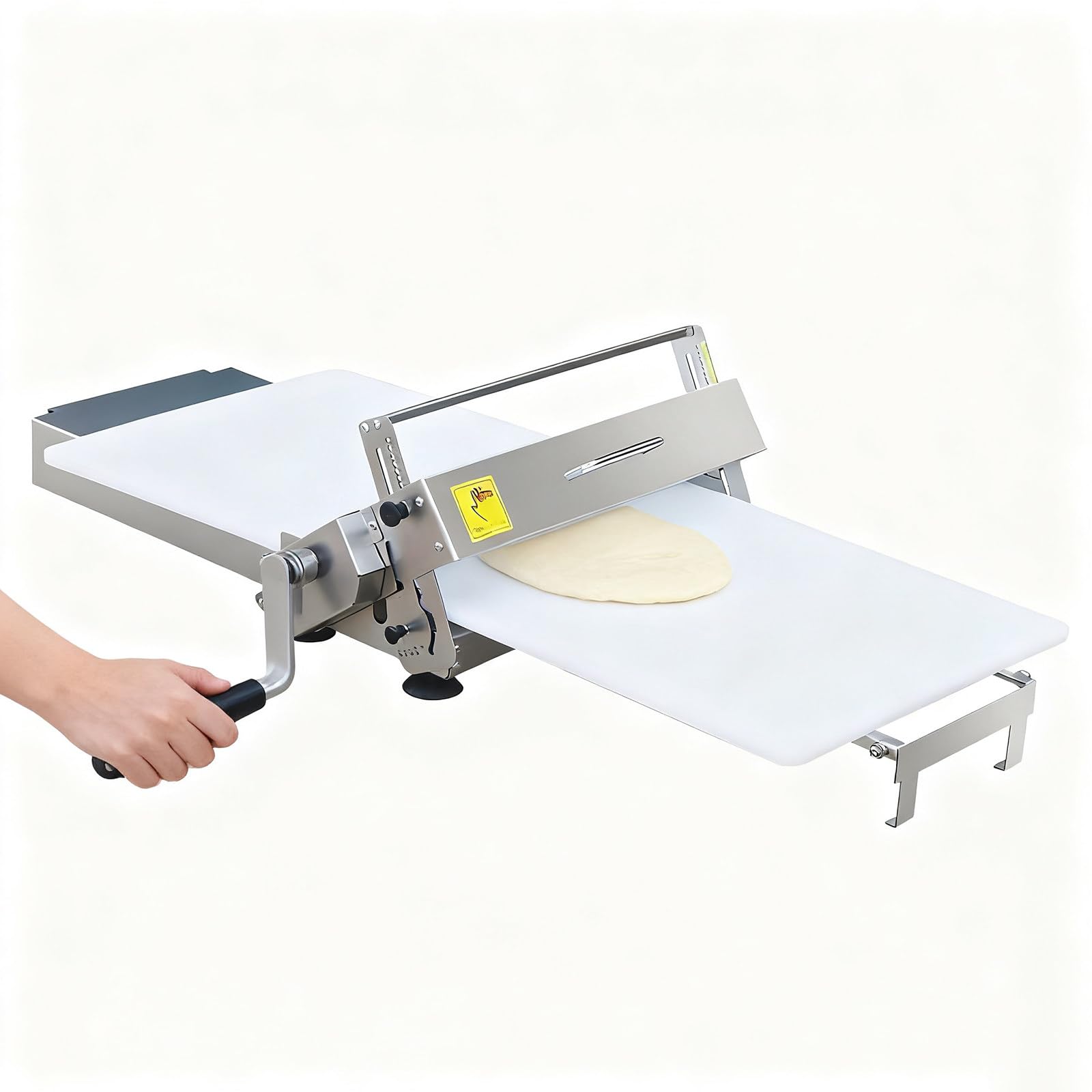 Laminadora de Masa Manual Compacta, laminadora de Masa de Acero Inoxidable, laminadora Manual de Tablero, Grosor Ajustable, laminadora Plegable para Panaderías y Pastelería A