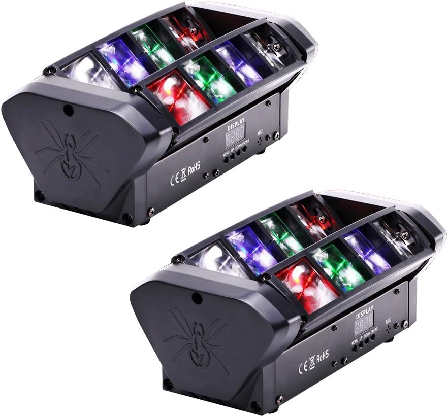 XPCLEOYZ 2PCS Moving Head Dj Lights,7 x 12W RGBW Stage