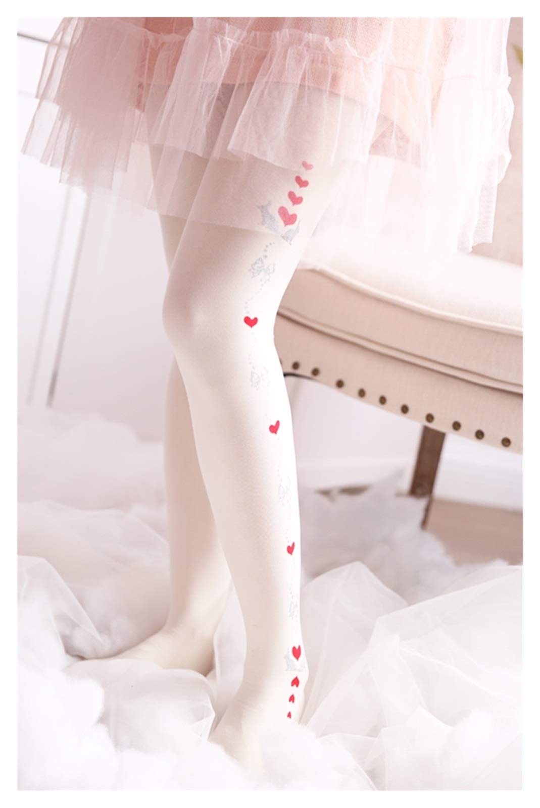 Frühling und Sommer Dünne Abschnitt Japanische Lolita Lolita Socken Traum Seite dünne weiche Schwester Socken Warm (Color : Milk White)