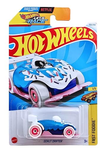 Hot Wheels Donut Drifter, 1/5, White/Blue/Pink, Fast Foodie