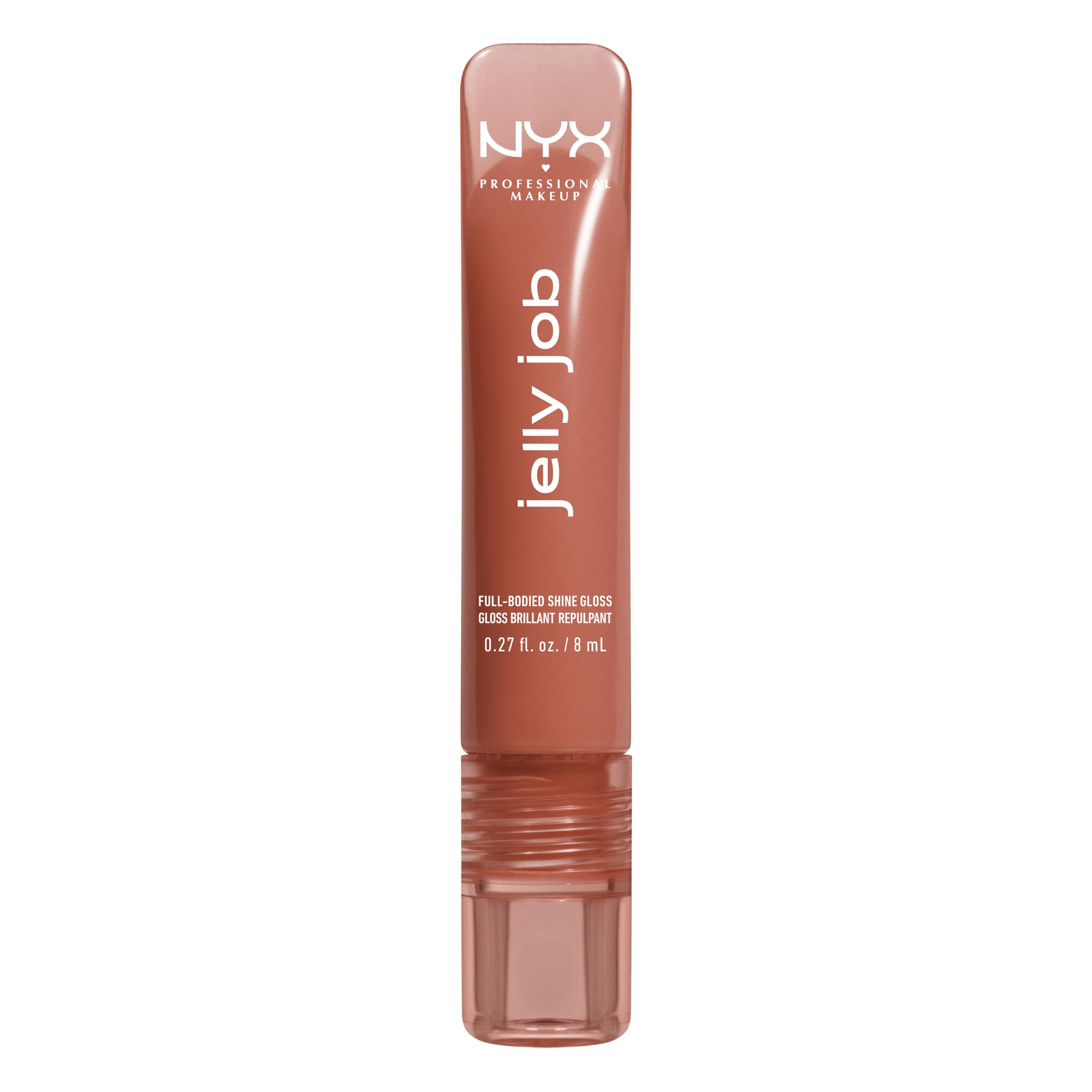 NYX Professional Makeup Lip Gloss, Plumping Peptide Formula, Toast N' Jelly