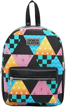 Demon Slayer Kimetsu No Yaiba Patchwork Mini Backpack