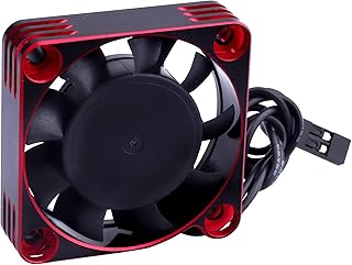 RC Motor Cooling Fan 40x40mm 16000RPM 540 550 Motor ESC Heatsink Brushless Cooling Fans for 1/10 1/8 RC Car (Black & Red)