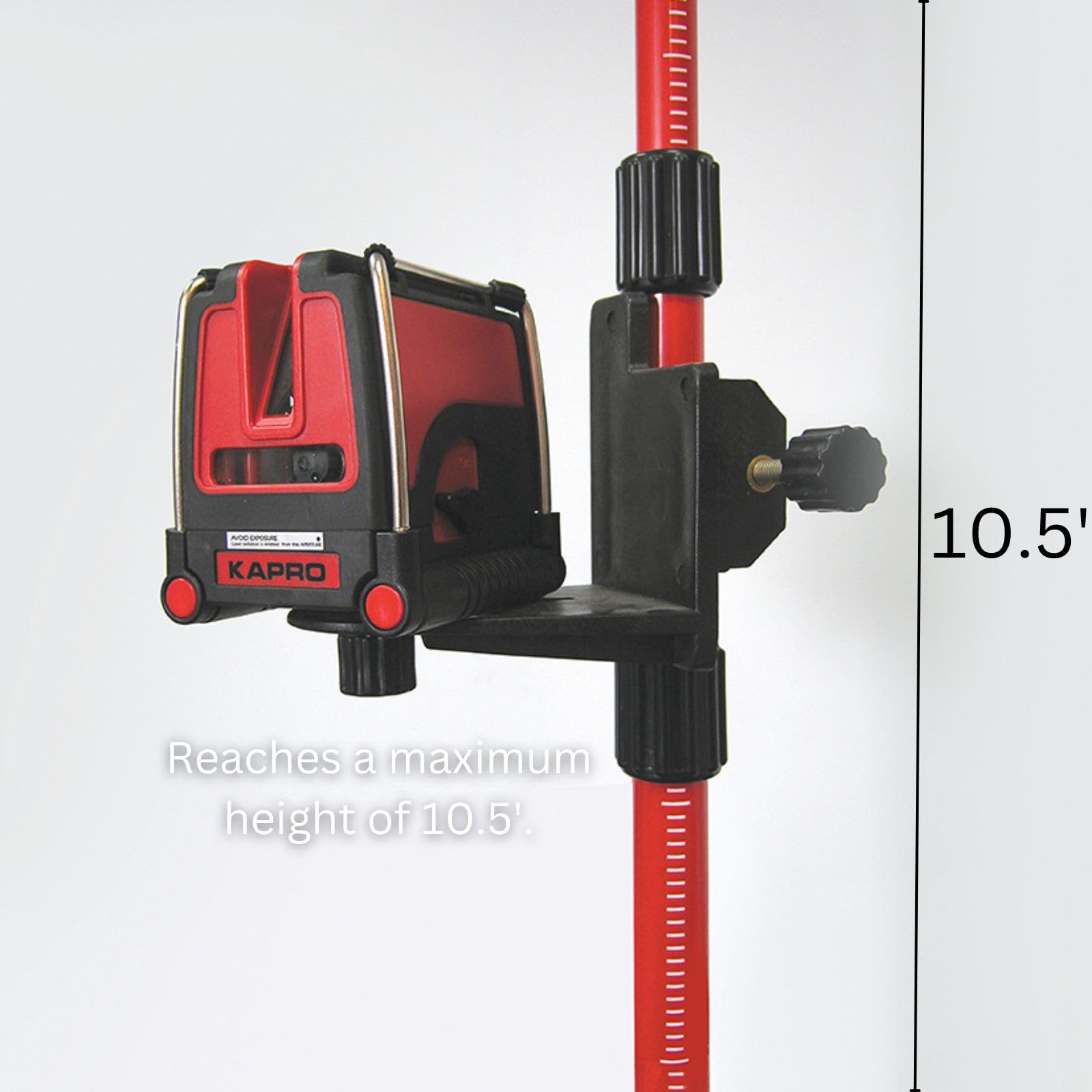 Kapro - Trípode Profesional 886-58 - Para Niveles Láser - Con Poste Telescópico, Patas Extensibles, Clips de Bloqueo - Rosca UNC de 10,5 pies (3,2 m)