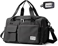 Vista 138 de Pequeña bolsa de gimnasio para mujer, bolsa de viaje con compartimento para zapatos