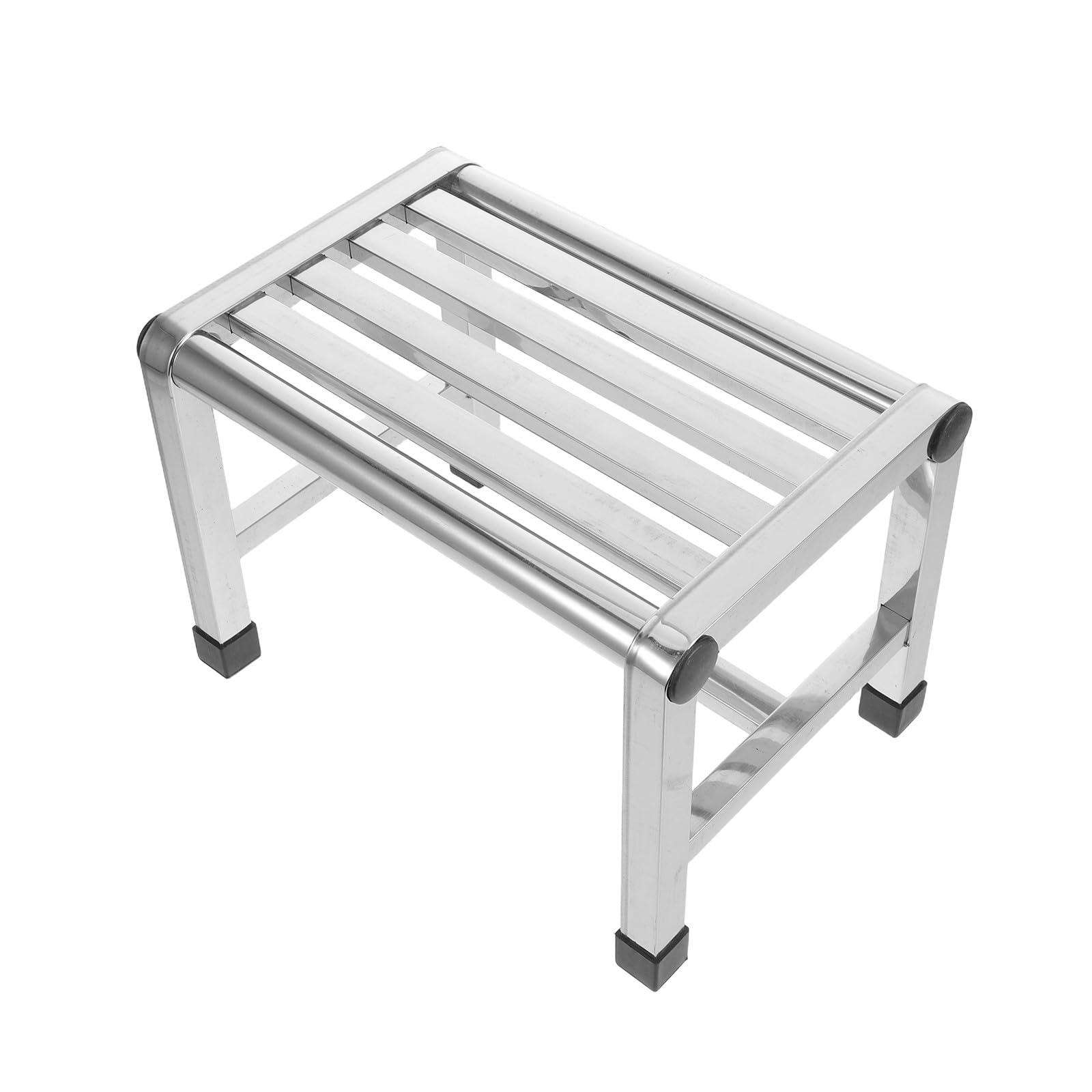 Taburete de Baño de Acero Inoxidable Plata, Resistente