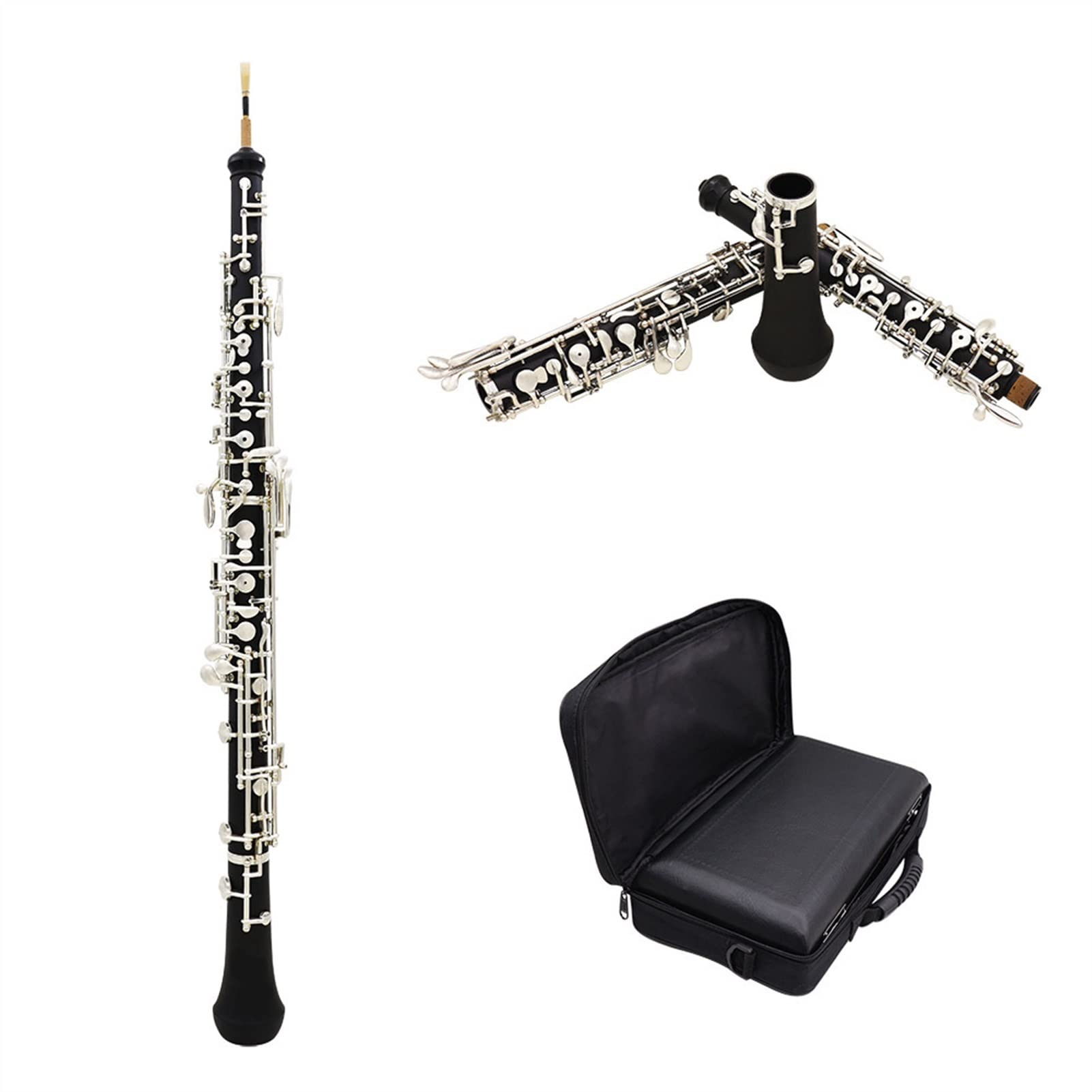 Strumento Oboe Professionale C Bakelite Automatico Automatico 22-Key Nero Tube Oboe Principiante di Oboe
