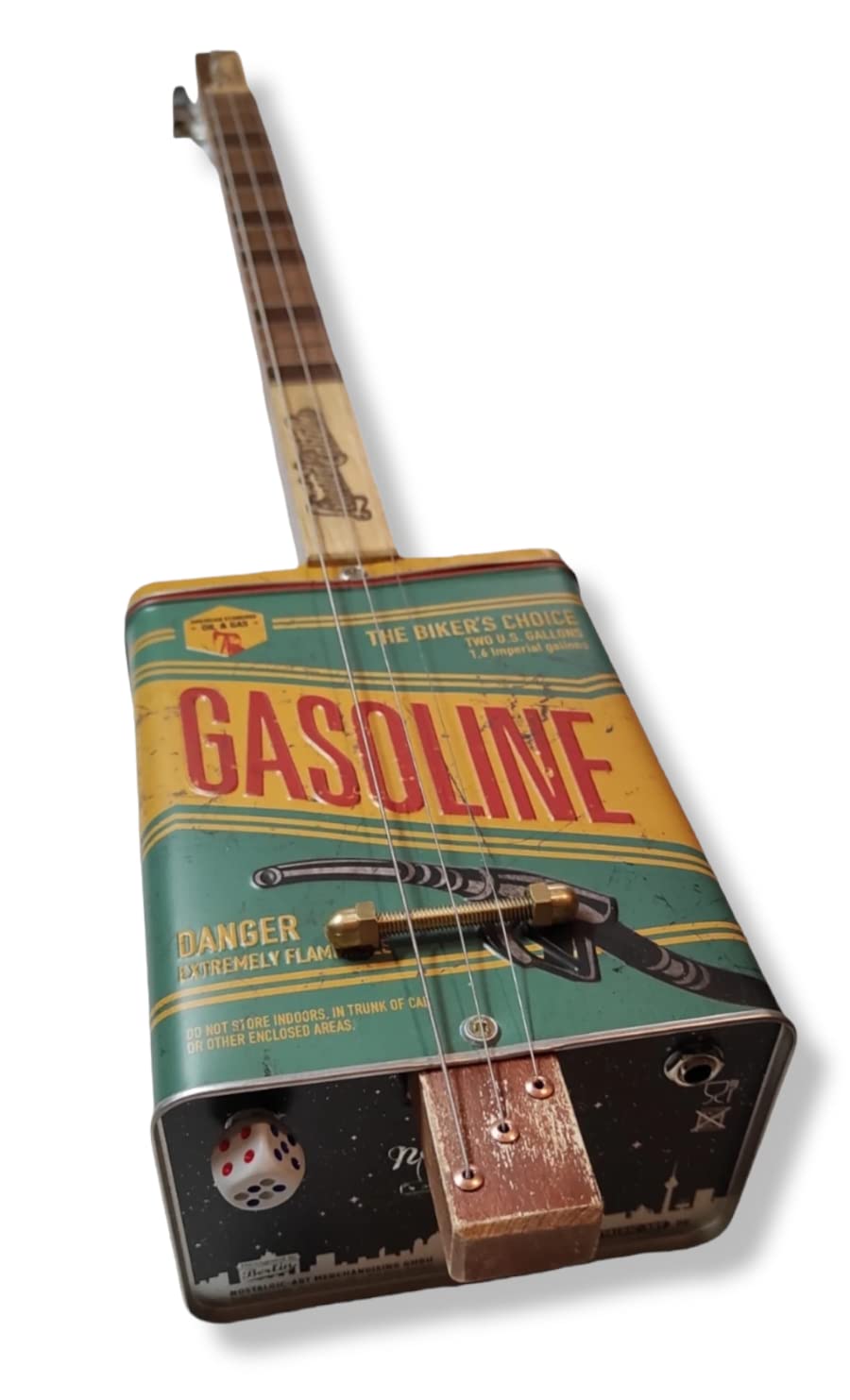 Matteacci's Oil Cigar Box Guitar 3tpv