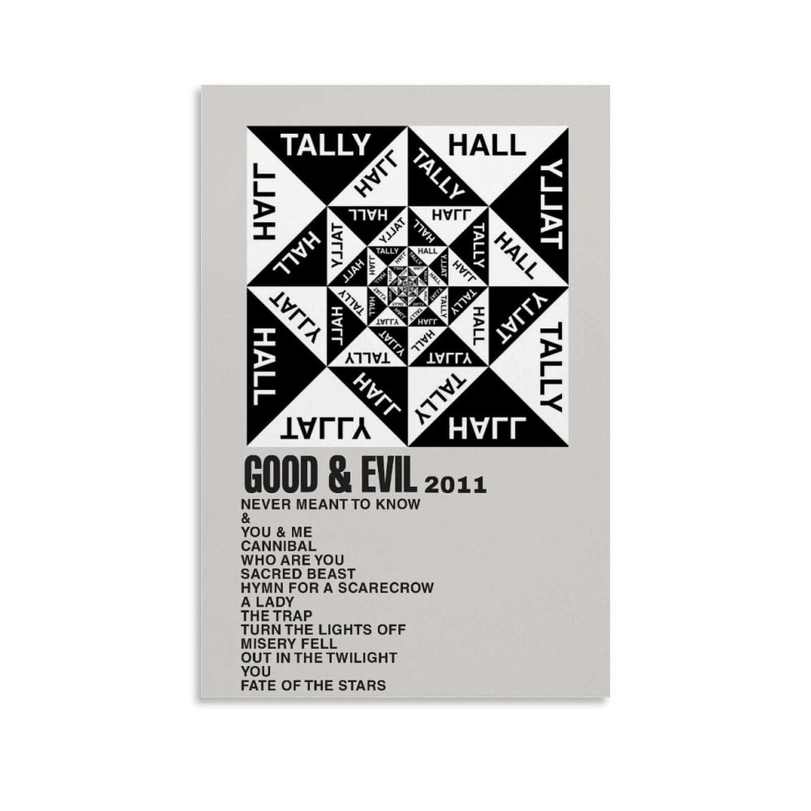 SXDMOUBK Tally Hall Poster Good & Evil Canva Colourfast Wall Art Decorative Painting for Living Room Bedroom Home Decor 20x30inch(50x75cm) Unframe-style