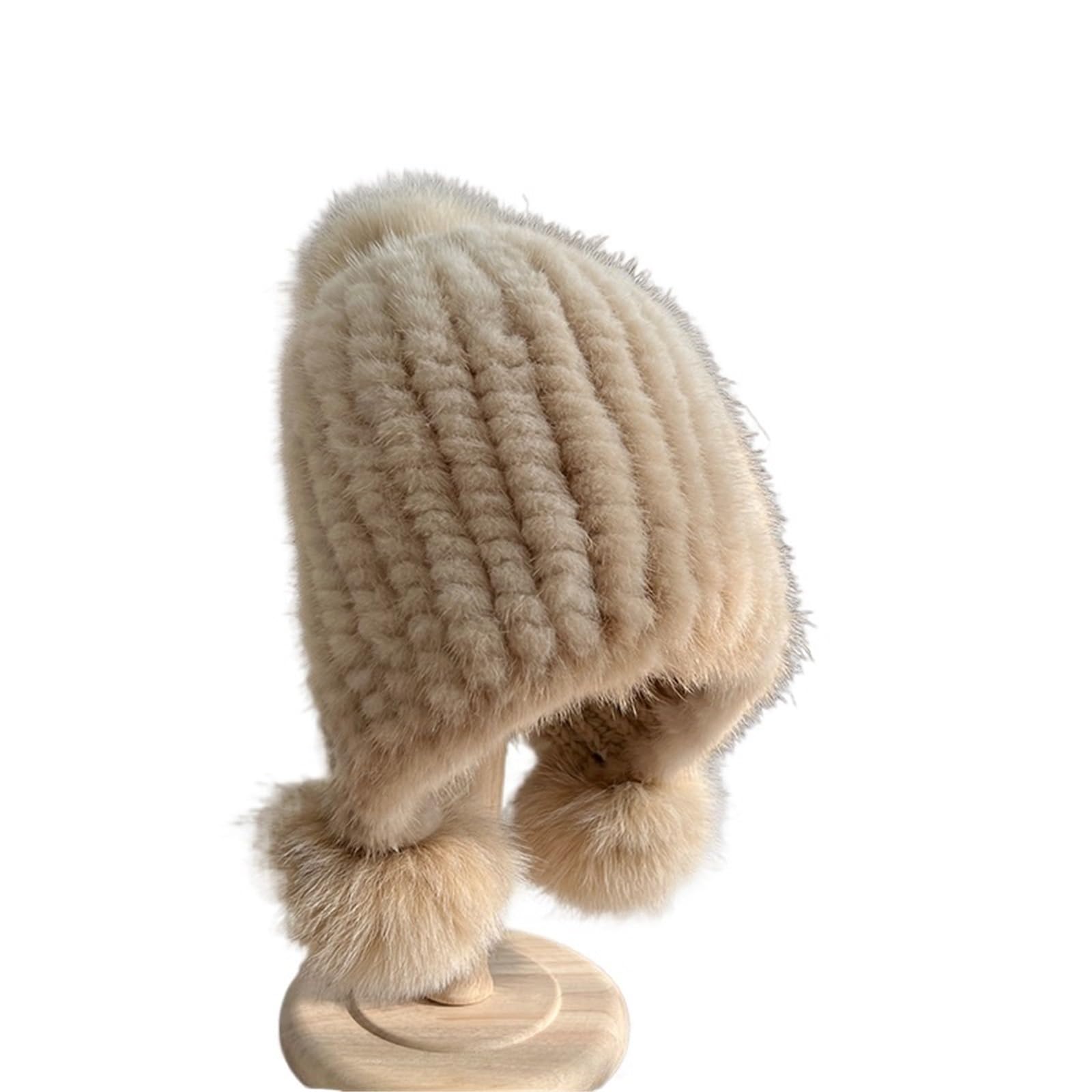 Cappellino Donna Invernale Cappello Invernale da Donna Berretto Caldo Lavorato a Maglia I Berretti a Spirale con Pompon sulla Parte Superiore