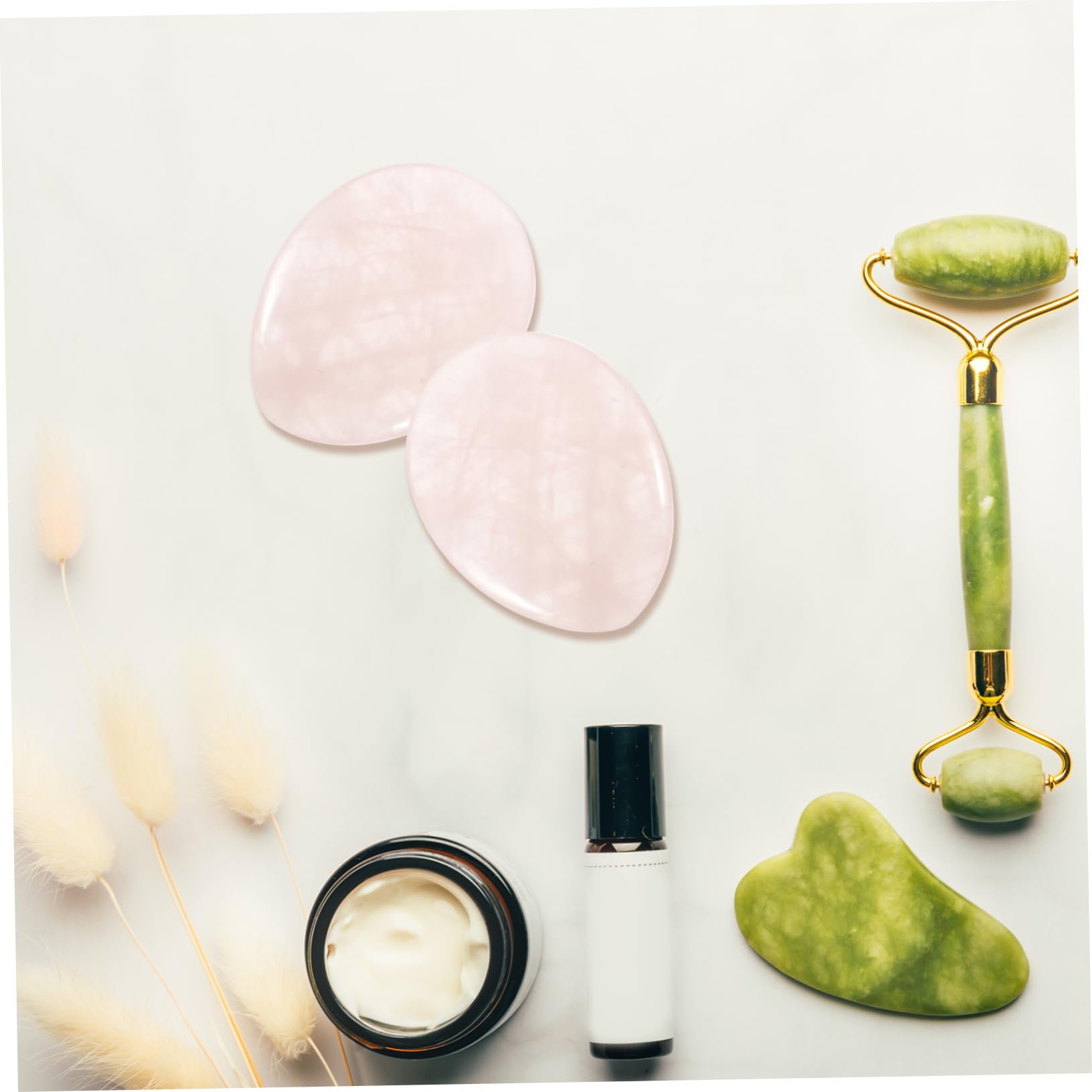 FOMIYES Sets Mini Massage Stone Scraping Plate Himalayan Salt Palm Stone Natural for Relief Reduction Pcs