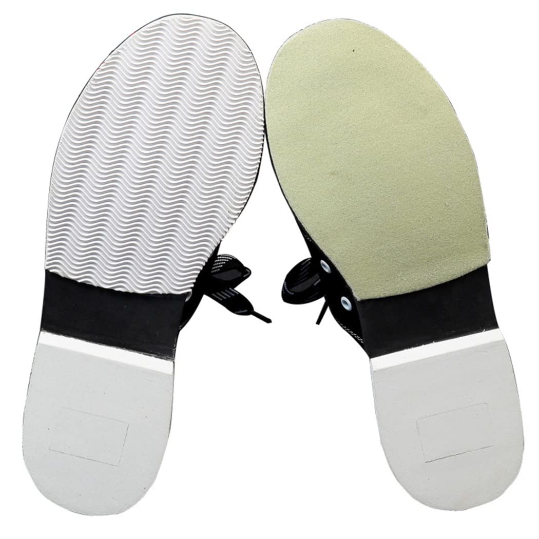 Zapatos De Bolos para Hombres Zapatos De Bolos De Cuero Antideslizantes Unisex Buffer Transpirable