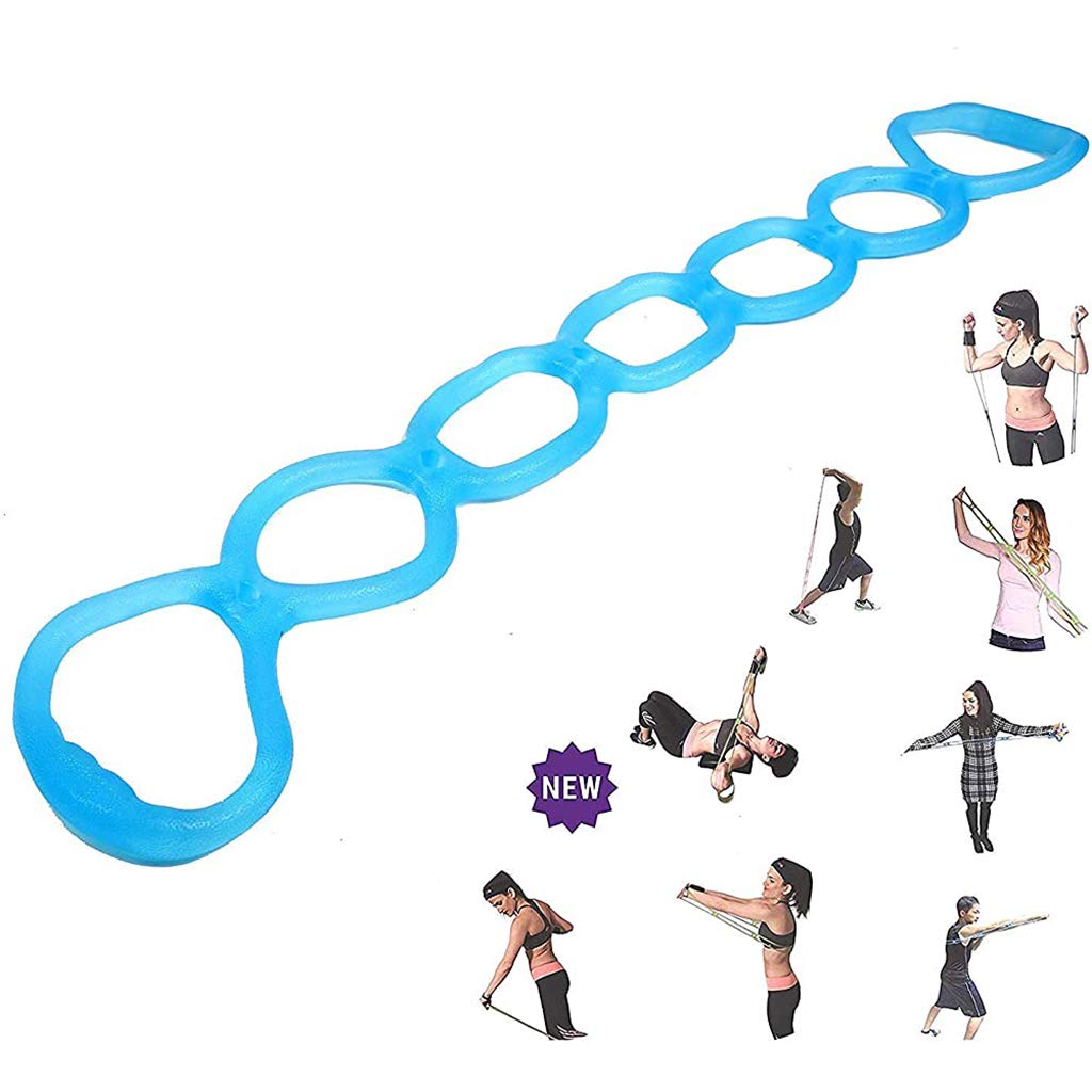 Elastici e Bande Set di Fasce Elastiche per Esercizi A 7 Anelli, Fasce di Resistenza, Piedi per Braccia Allungate per Yoga, per Palestra Domestica