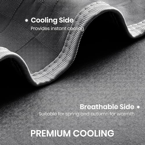 Topcee Cooling Blanket Full Size- 60"x90" Summer Cooling Blanket for Hot Sleepers Arc-Chill Q-Max >0.45 Cool Fiber for Night Sweats, Soft Lightweight Sofa Blankets for Kid Adults — view 5