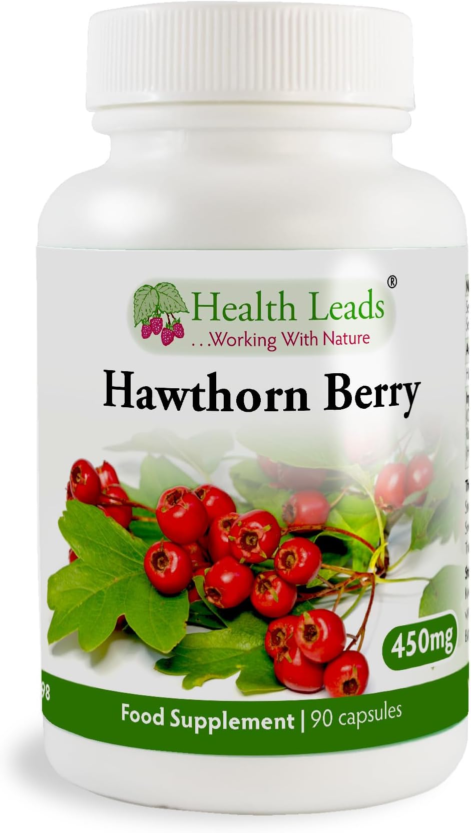 Hawthorn Berry 450mg x 90 Capsules (100% Additive Free Supplements)
