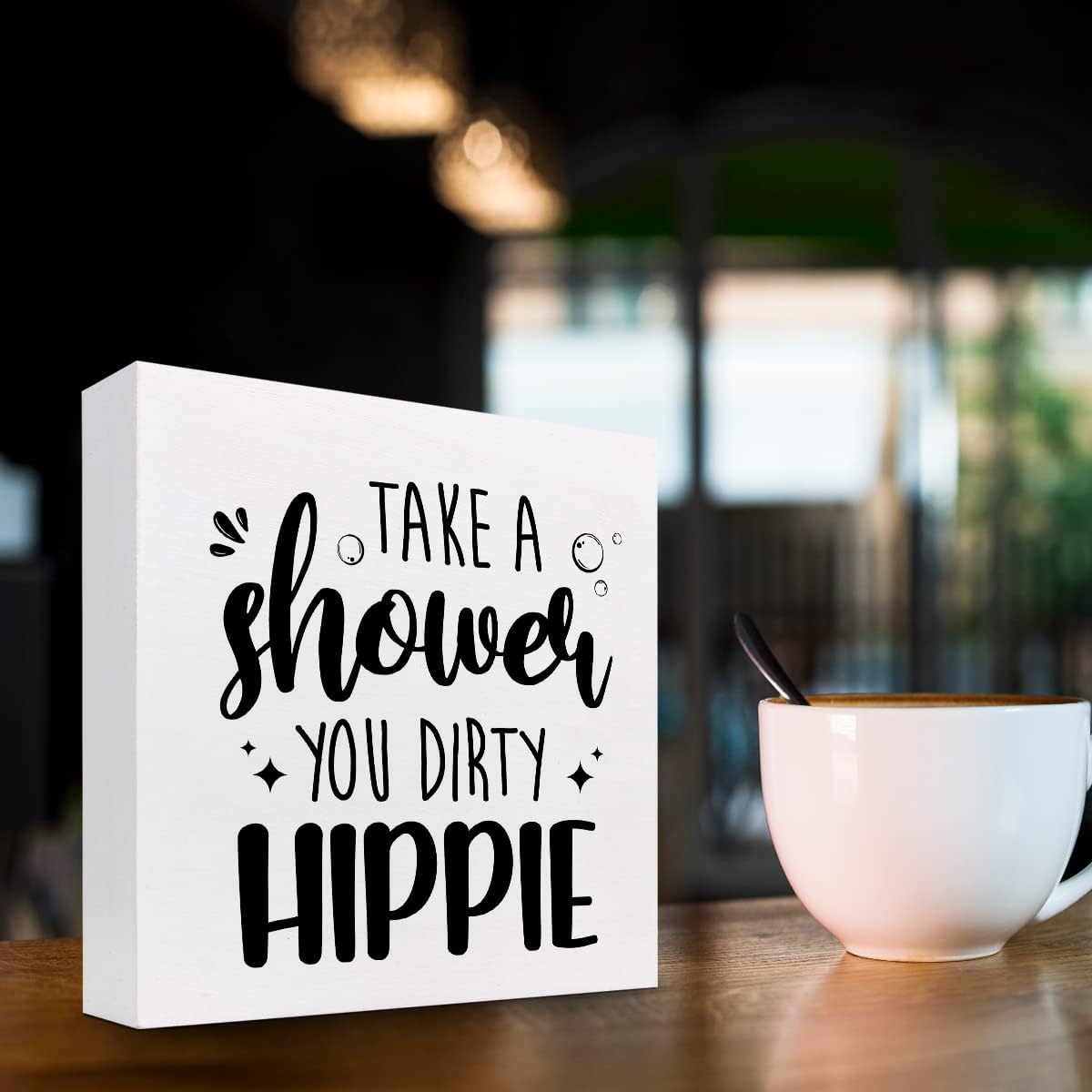 Letrero de hojalata con texto Dirty Hoe Garden Supplies