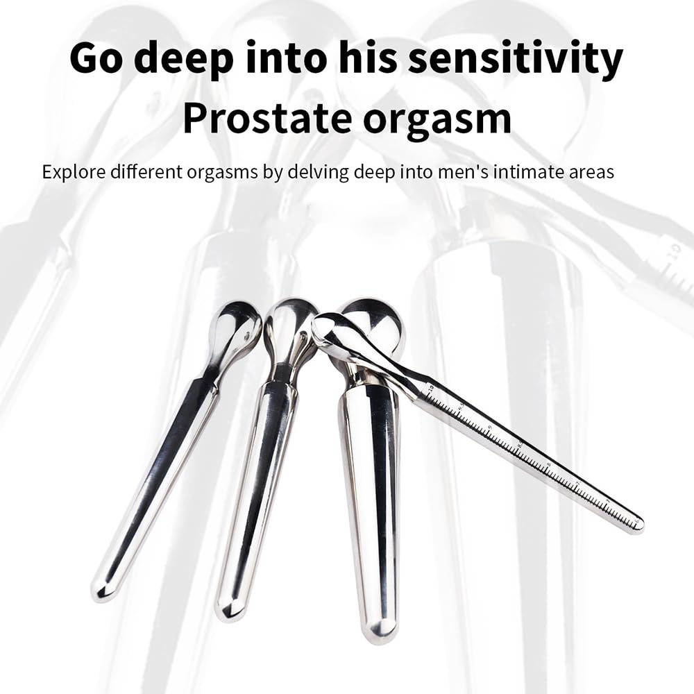 Edelstah Harnröhre Dilator Penisplug Dilator SM Sexspielzeug Harnröhrensonden Harnröhrenstimulator Harnröhre Katheter Prostata Massage für Männer Schwuler (L+XL)