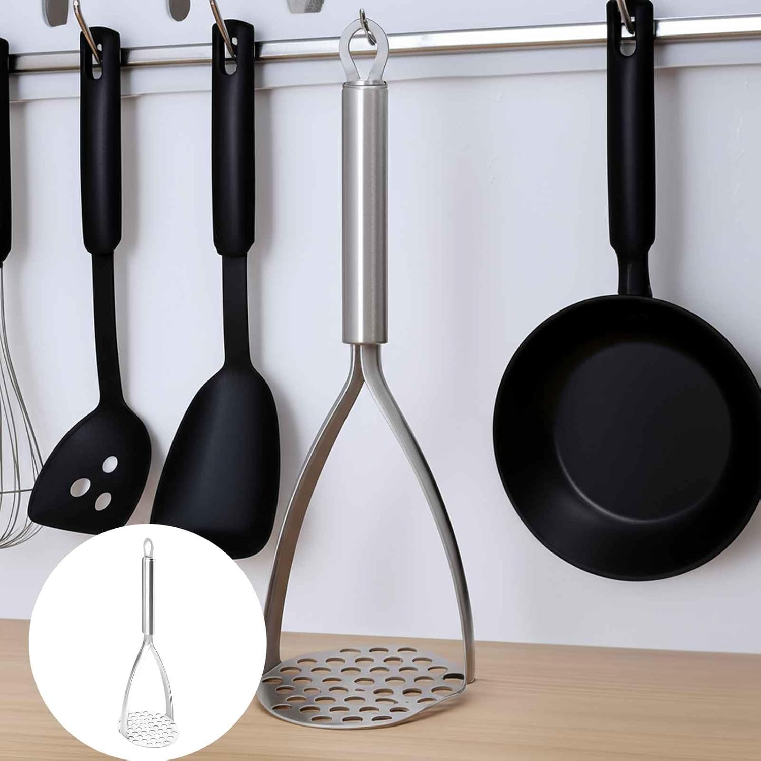 Stainless Steel Baby Food Mill Manual Food Grinder for Kitchen Use with Ergonomic Handle image 4 of 7 B0FPWNX454