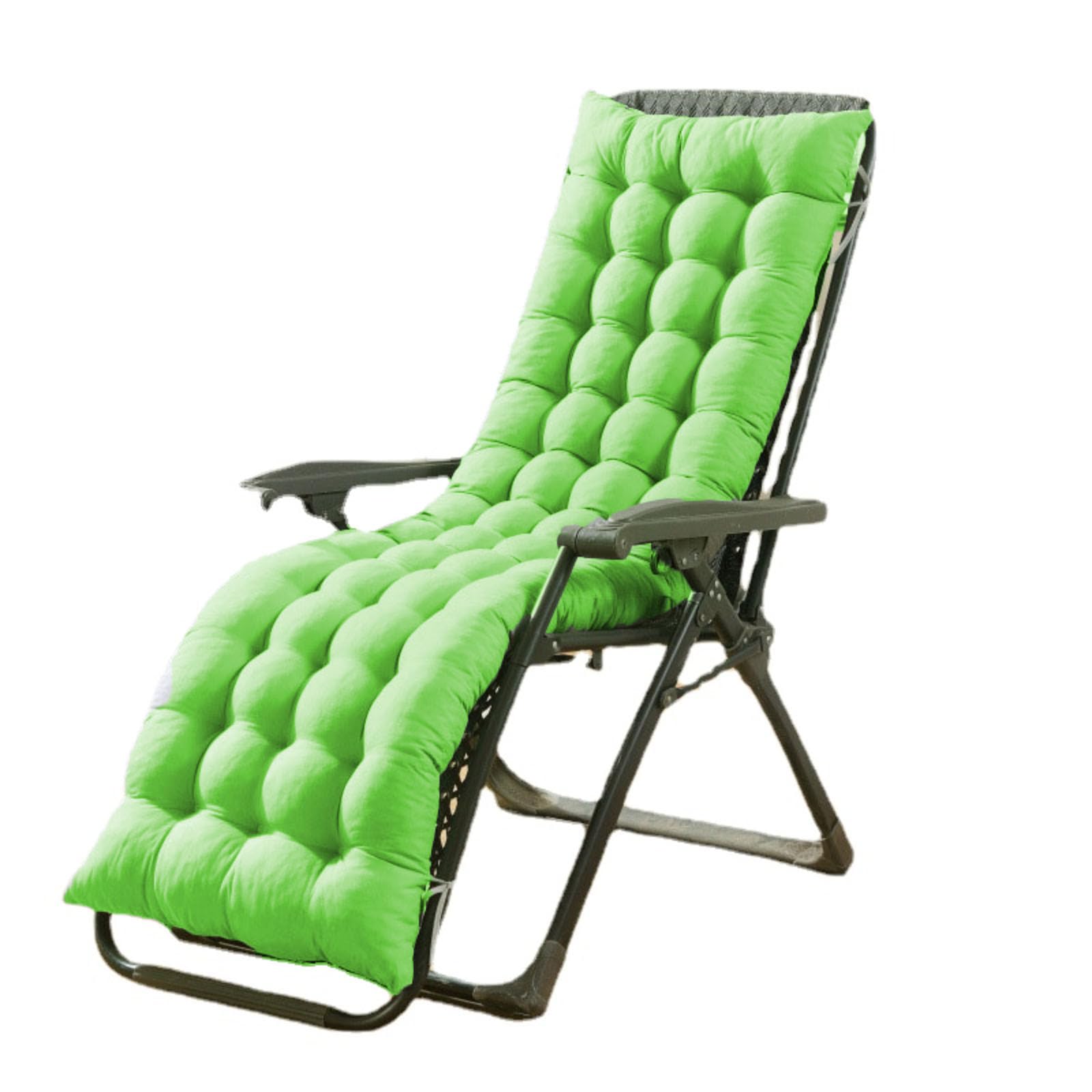BangDon Thicken Garden Chair Cushion Sun Lounger Cushion Only Soft Lounge Chair Cushions with Anti-Slip Ties Seat Cover Pads for Garden Patio Chairs Tatami (Green,160 * 40)