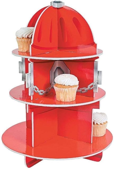 Fire Hydrant Cupcake Holder Stand (RED, 1) (1, 1 LB)