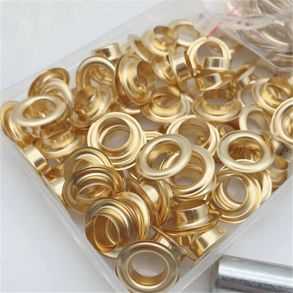 103pcs Tarp Grommet Repair Kit, Brass Rings, for Tents Tarps, Awnings, as picture show - Image 7
