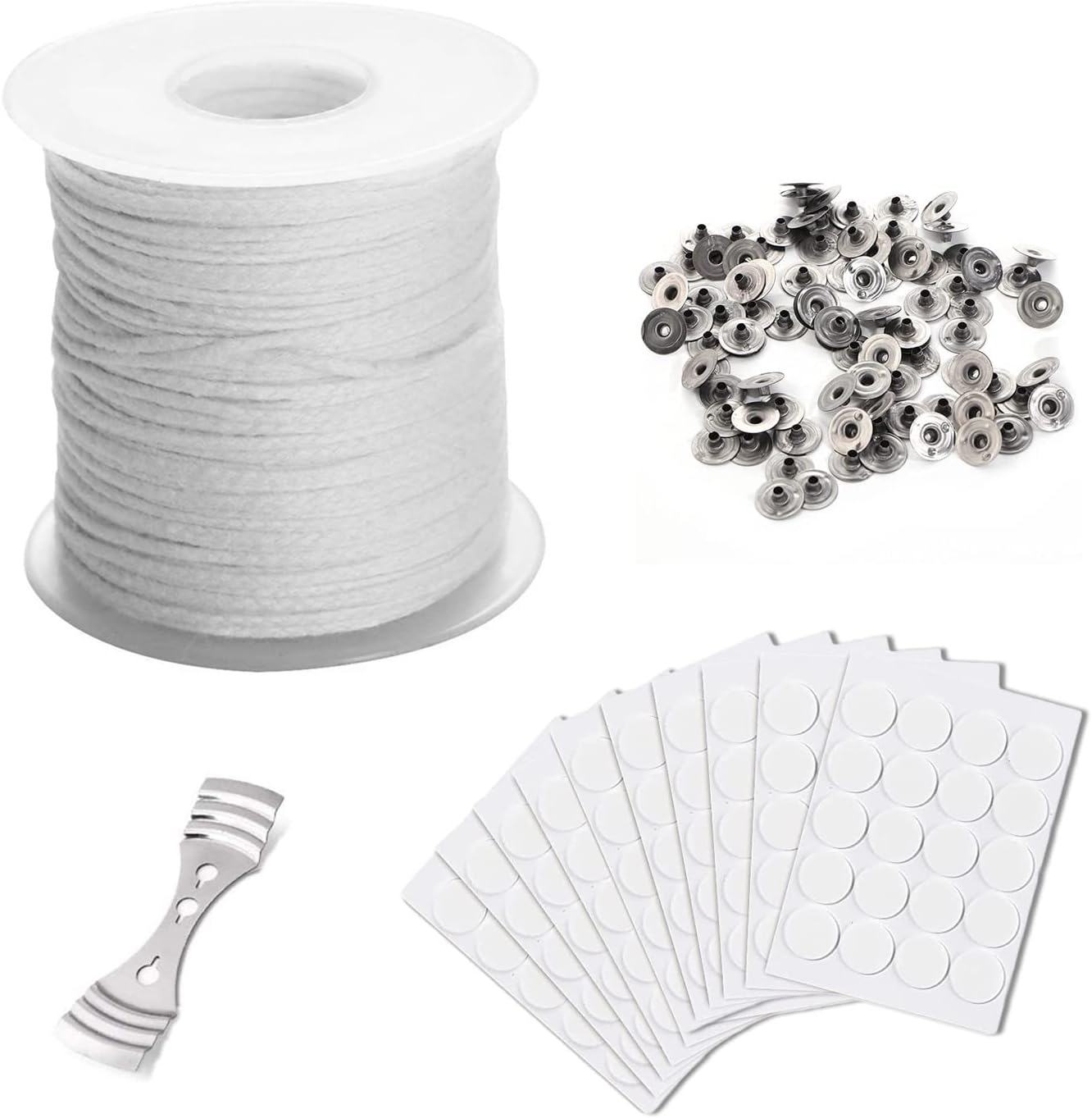 Candle Wicks, 200 ft Braided Wick, Candle Wax Wick Kit with 200 Wick