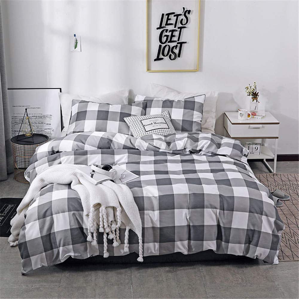 Set Copripiumino Matrimoniale – Geometria Nordica Reversibile In Microfibra (Grigio, 180x210 Cm Con 2 Federe) - 4