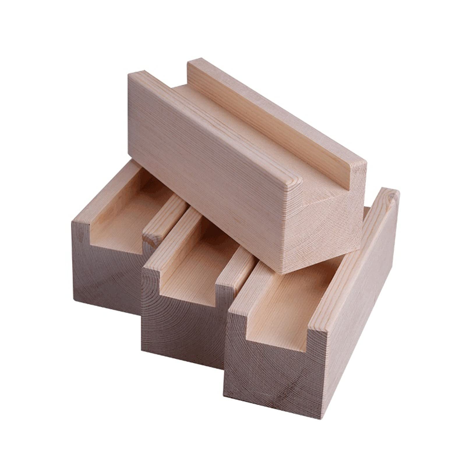 Zestaw 4 Drewniane Podnośniki Mebli Łóżko i Biurko Windy Regulowana Wysokość Podnośniki Meblowe na Stoły Sofy i Krzesła (rozmiar: 10x3x10cm)