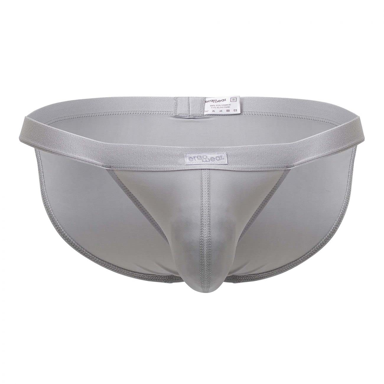ErgoWear Men's Underwear Tanga Bikini Brief SLK (Silver/L)