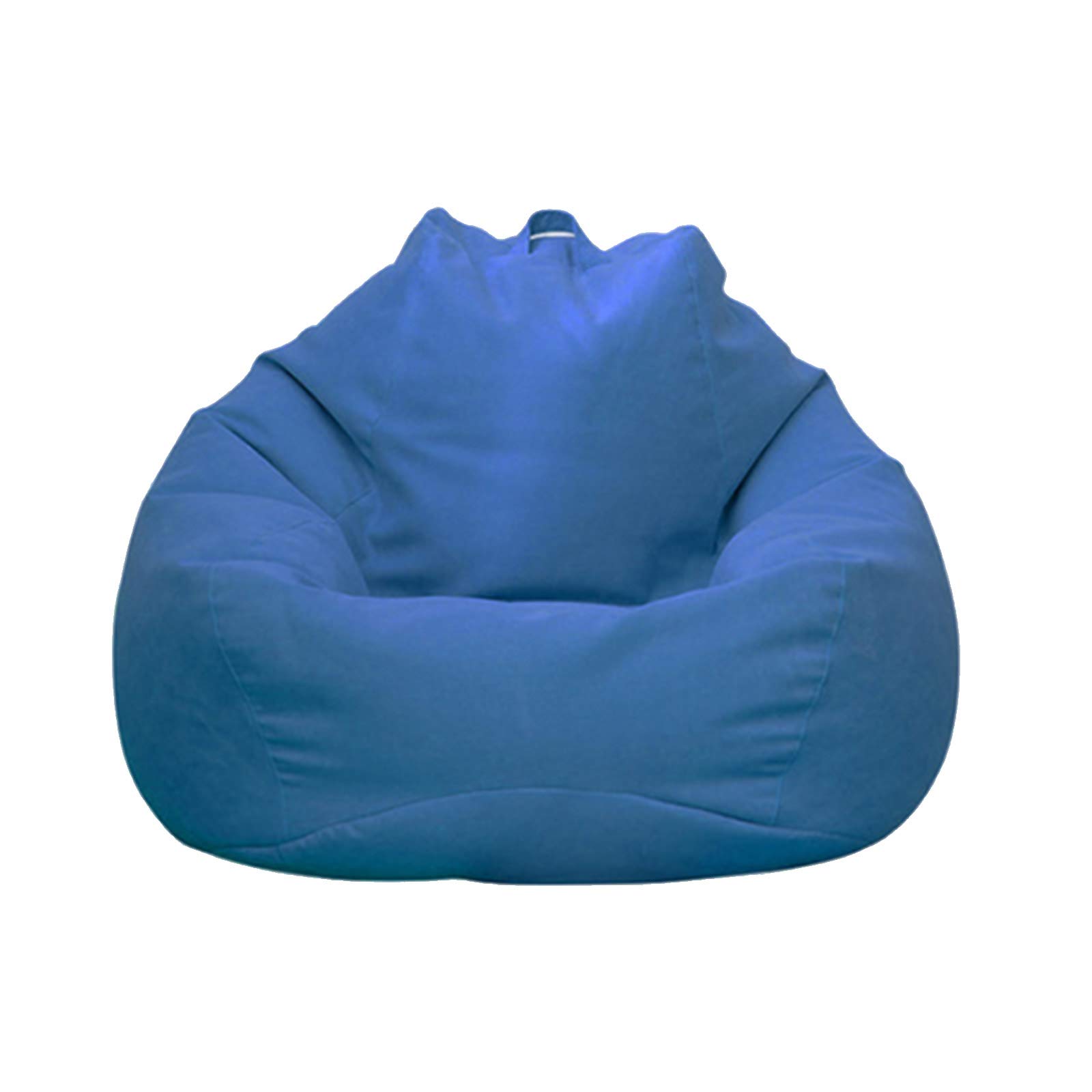 WXFN Lazy Lounger Sofa Cover Made of Fine Cotton Linen Fabric Without Filler Can Be Filled with Pillows, Stuffed Animals, Blankets,Dark Blue,XL