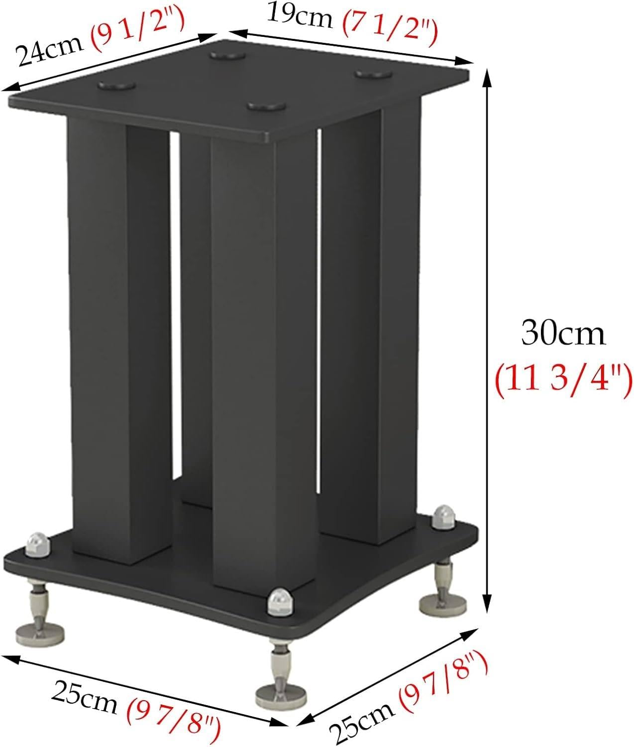 Par de soportes para altavoces de pie resistentes para una mejor afinación de audio, 30 cm de alto