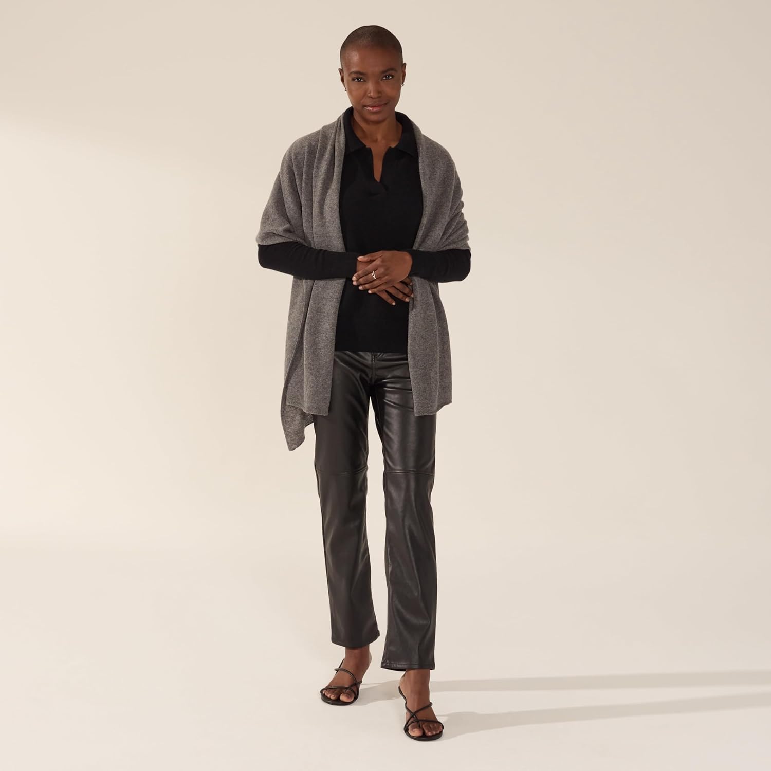 Amara Cashmere Wrap - Grey