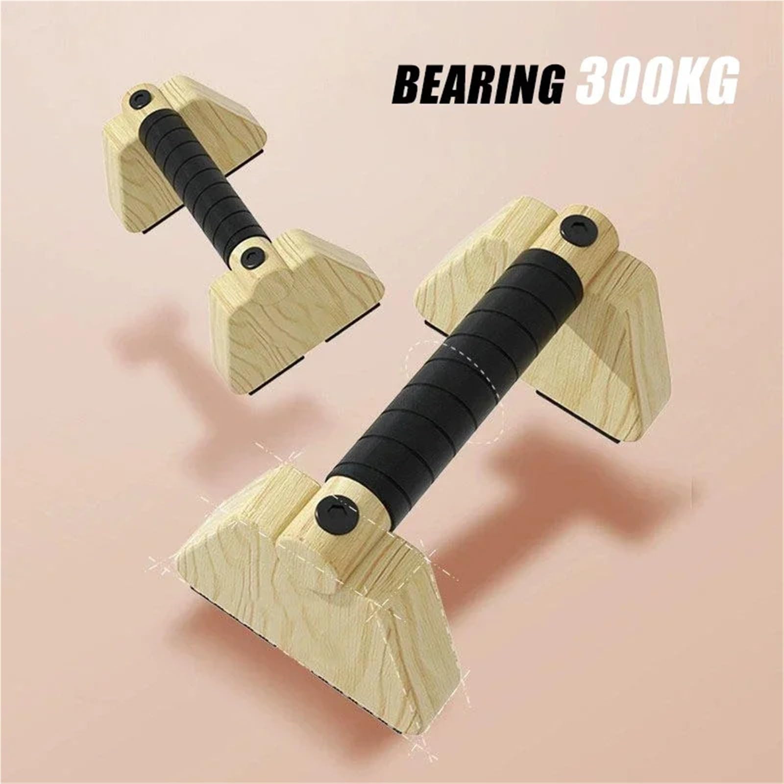 Barra para hacer verticales en gimnasia Soporte for flexiones de madera, barras individuales y paralelas, soporte invertido, equipo entrenamiento fuerza maciza